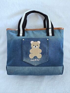 Luv Betsey💋 By Betsey Johnson Denim Teddy Bear🧸 Bag👜 - NWT